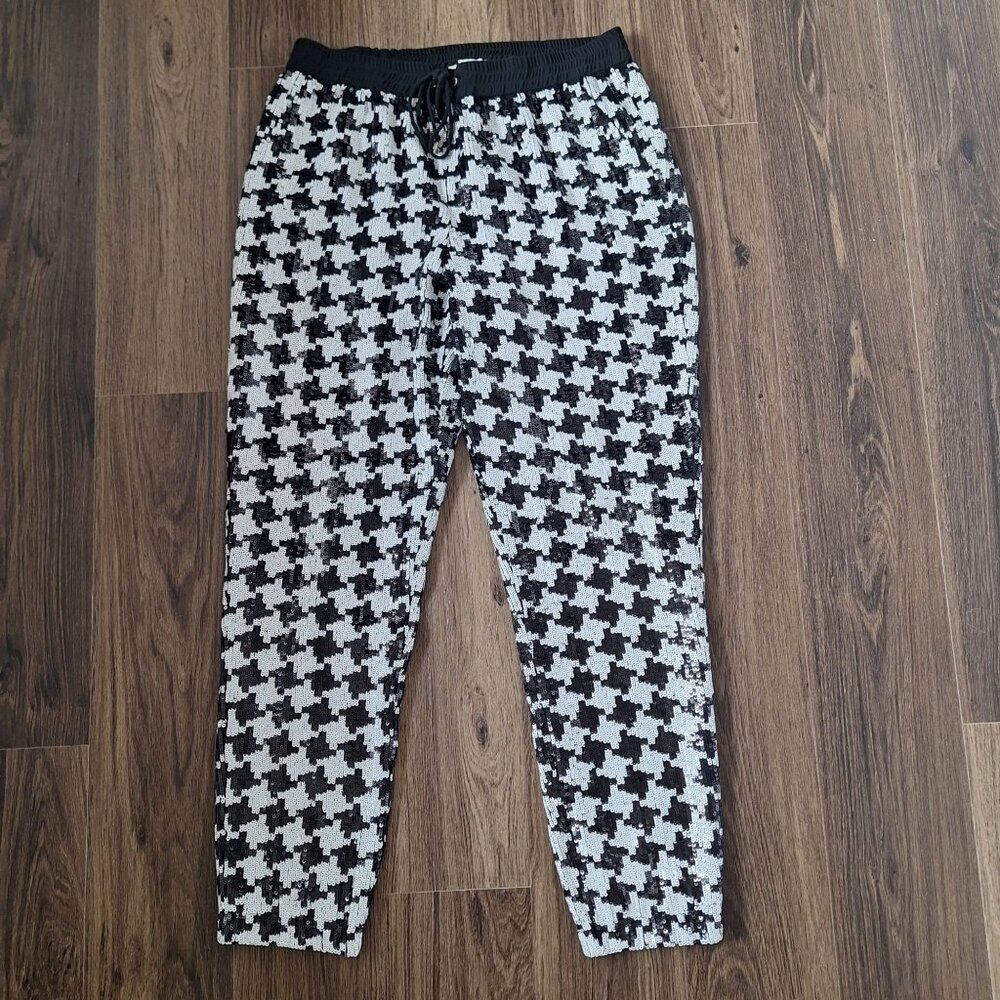 💙 Michael Kors Sequined Pull On Joggers Size 10 Preppy Cute Outfit Comfy - Picture 8 of 8